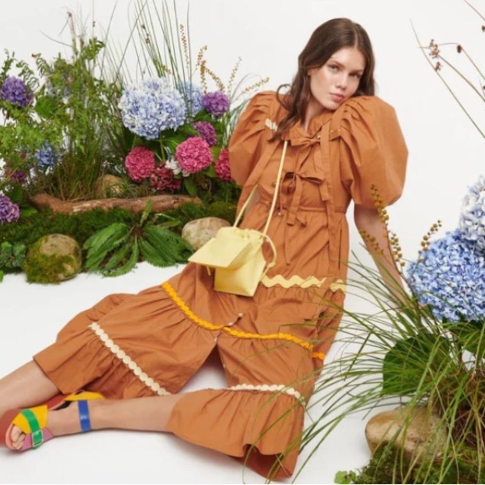 CeliaB Orange Midi Dress